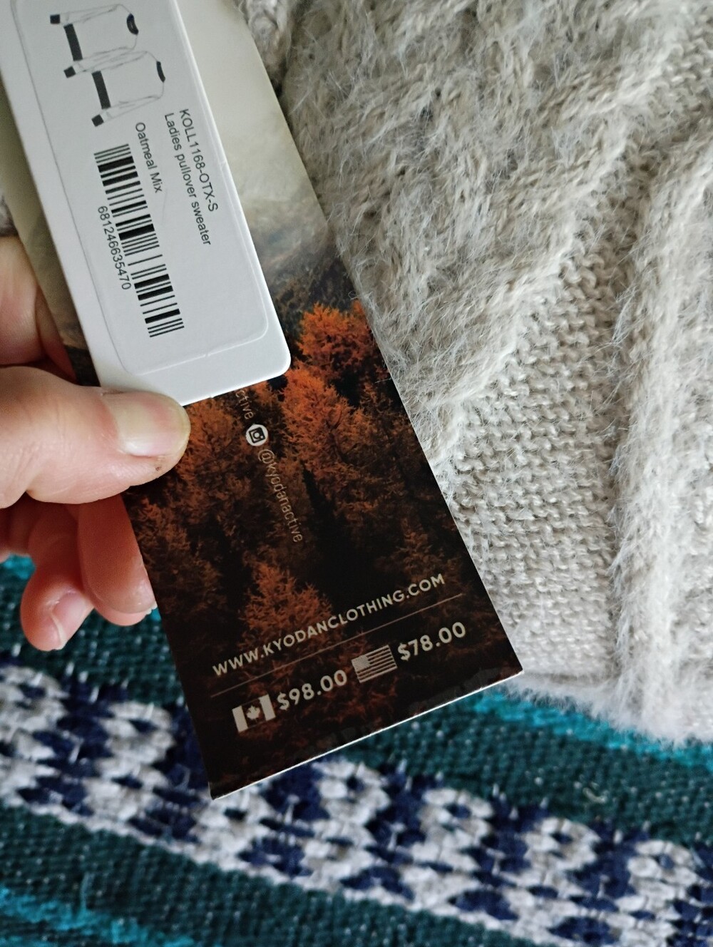 Kyodan Cozy Cream Cable Knit Women’s Sweater - Picture 4 of 4